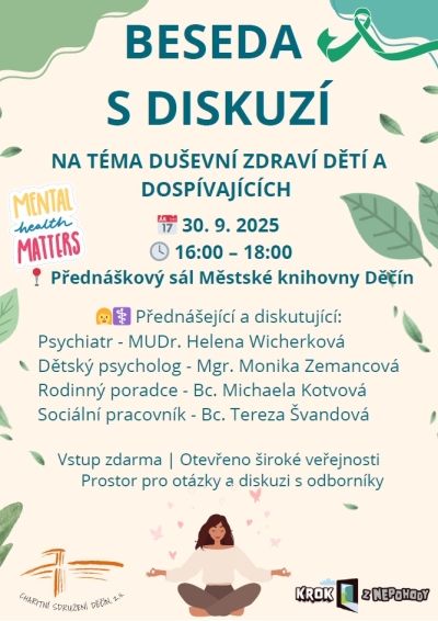 Den duševního zdraví s Charitním sdružením Děčín, z.s.