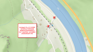 Uzavření panelové cesty v Dolním Žlebu č.p. 1 ve dnech 10. a 11.12.2020