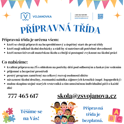 Přípravná třída - jistý a klidný start do školy