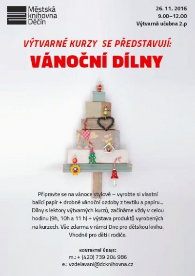 26. 11. - Městská knihovna - Vánoční dílny