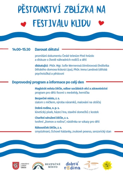 PĚSTOUNSTVÍ ZBLÍZKA NA FESTIVALU KLIDU