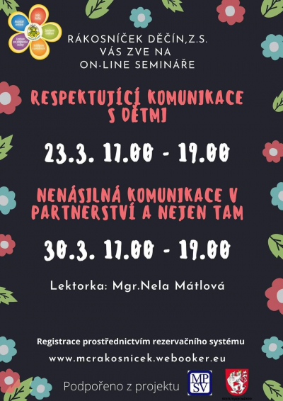 Rákosníček Děčín, z.s. - on-line kurzy s psychologem I.