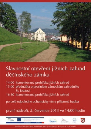 Zámecké zahrady se otevřou veřejnosti