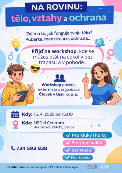 Praktický workshop Na rovinu: tělo, vztahy a ochrana