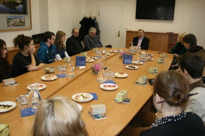 Primátor diskutoval se studenty gymnázia o budoucnosti města