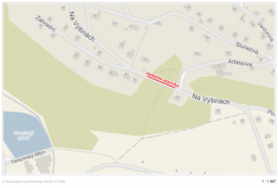 Dopravní omezení v ul. Na Výšinách od 1.7. do 11.10. 2020