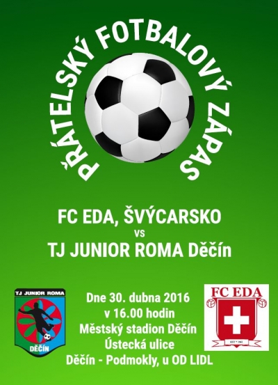 Diplomaté Švýcarska si zahrají fotbal s TJ Junior Roma