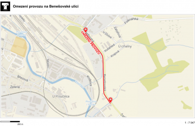 AKTUALIZACE: Dopravní omezení na ulici Benešovská je prodloženo do 31.8. 2020