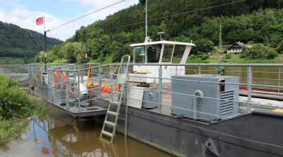 FOTO: Přívoz v Dolním Žlebu znovu v provozu