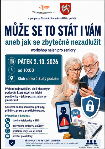 Může se to stát i Vám aneb jak se zbytečně nezadlužit - workshop nejen pro seniory